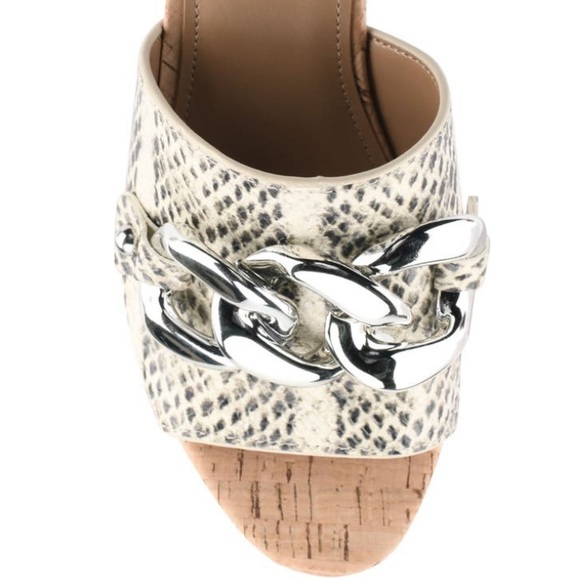 Marc Fisher LTD Vaneda platform slide leather  upper sandal - Picture 3 of 5